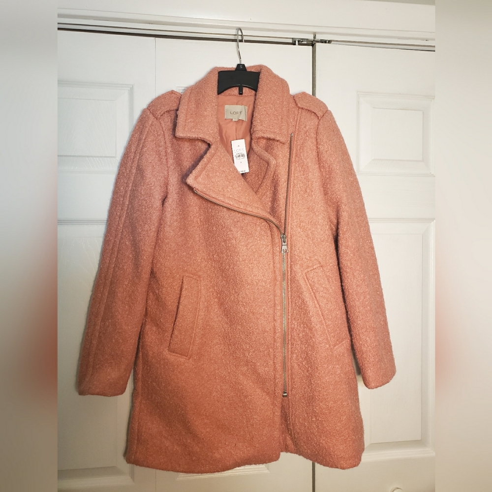 LOFT BRAND NEW Pink/Peach Wool Coat